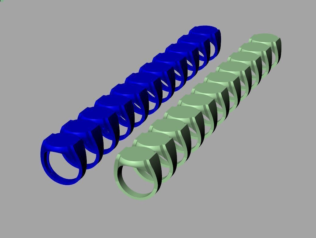 Signet man ring two model 3D print model_8