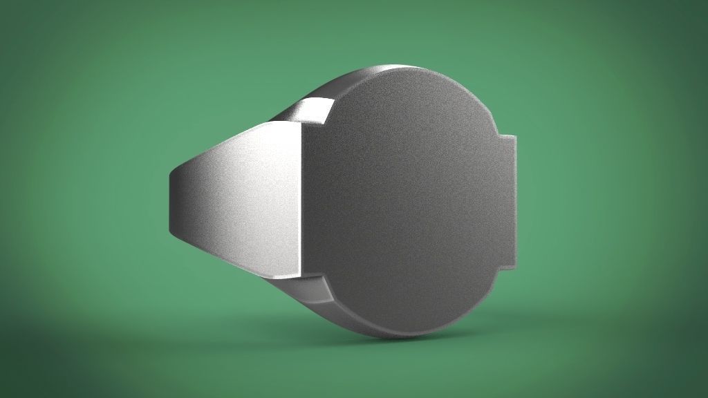 Signet man ring two model 3D print model_9