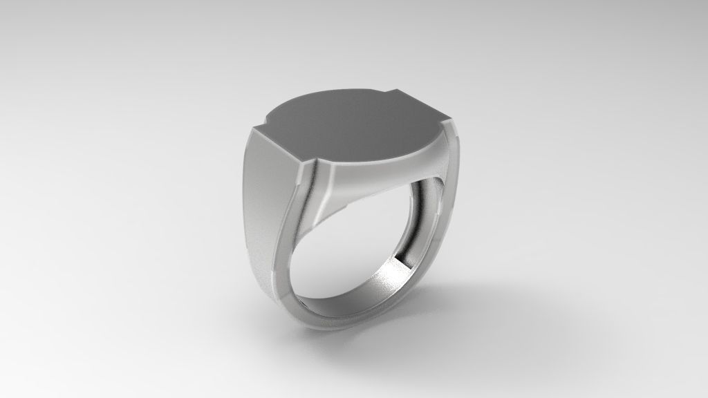 Signet man ring two model 3D print model_3