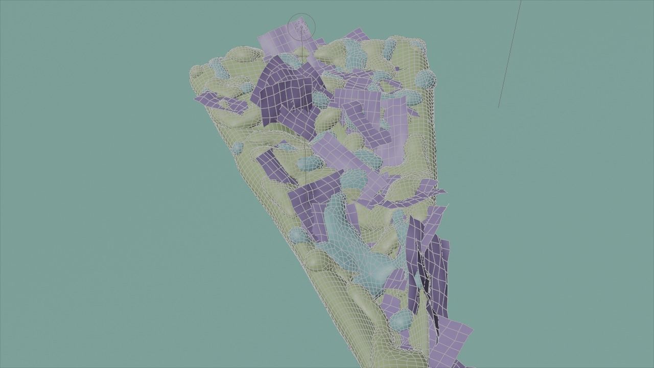 tortilla pizza with toppings 3D model_4