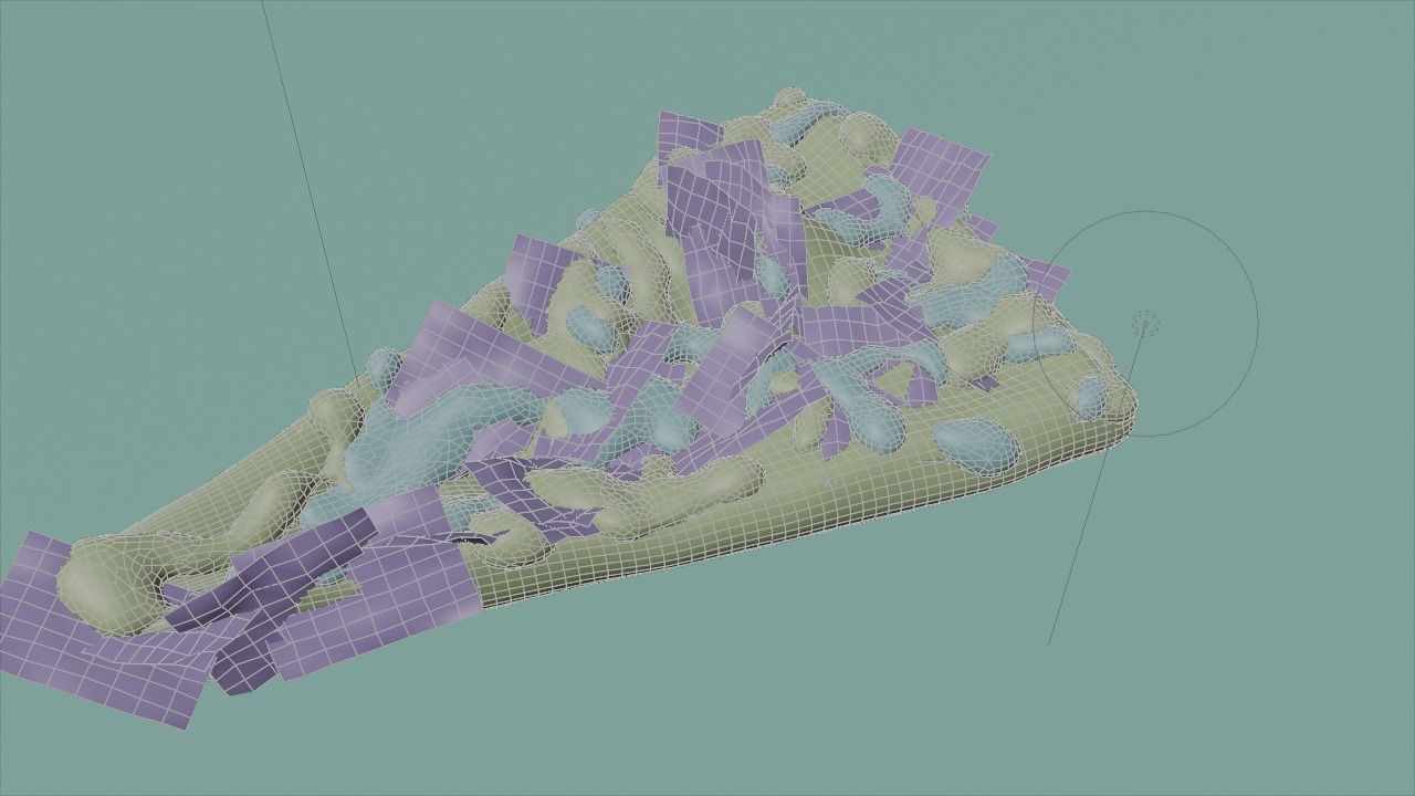 tortilla pizza with toppings 3D model_3