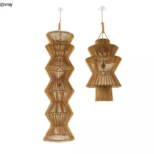 Lamp Rattan Louleur Locale Set 3