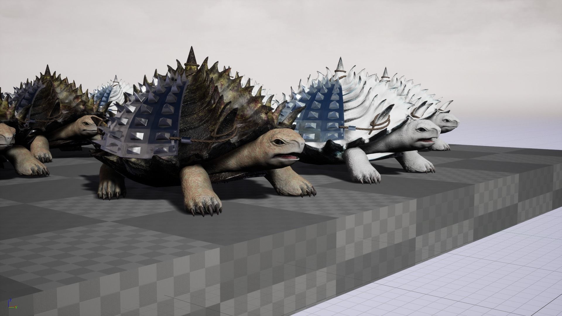 Stylized Armored tortoise - Tortashidze - Game Ready 3D model Low-poly 3D model_12