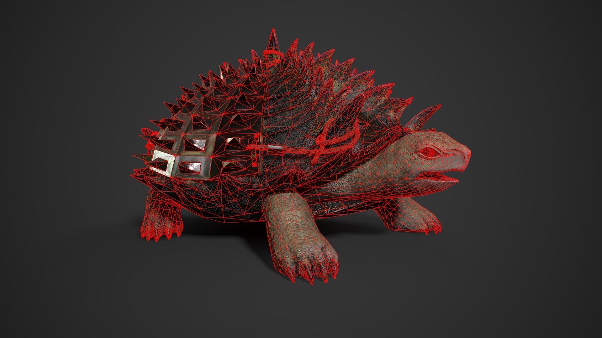Stylized Armored tortoise - Tortashidze - Game Ready 3D model Low-poly 3D model_19