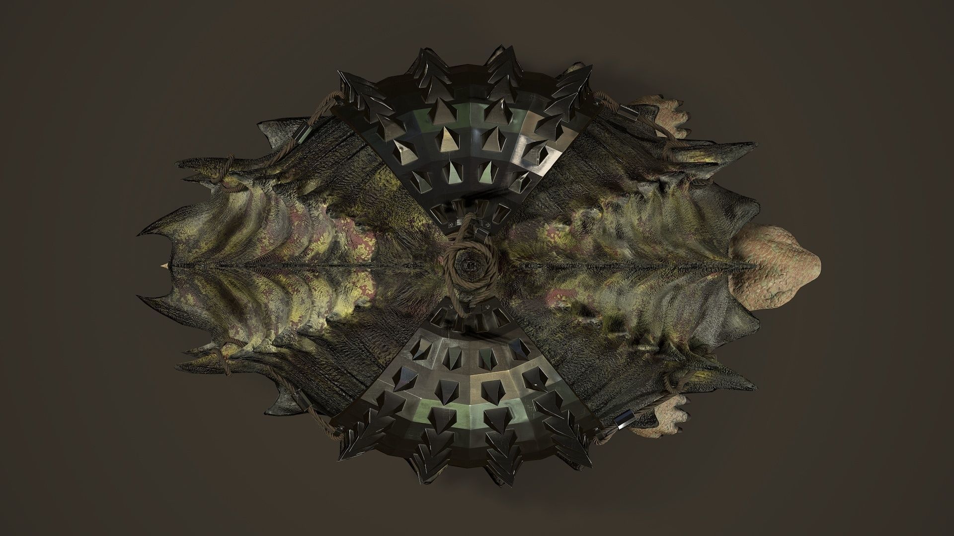 Stylized Armored tortoise - Tortashidze - Game Ready 3D model Low-poly 3D model_6