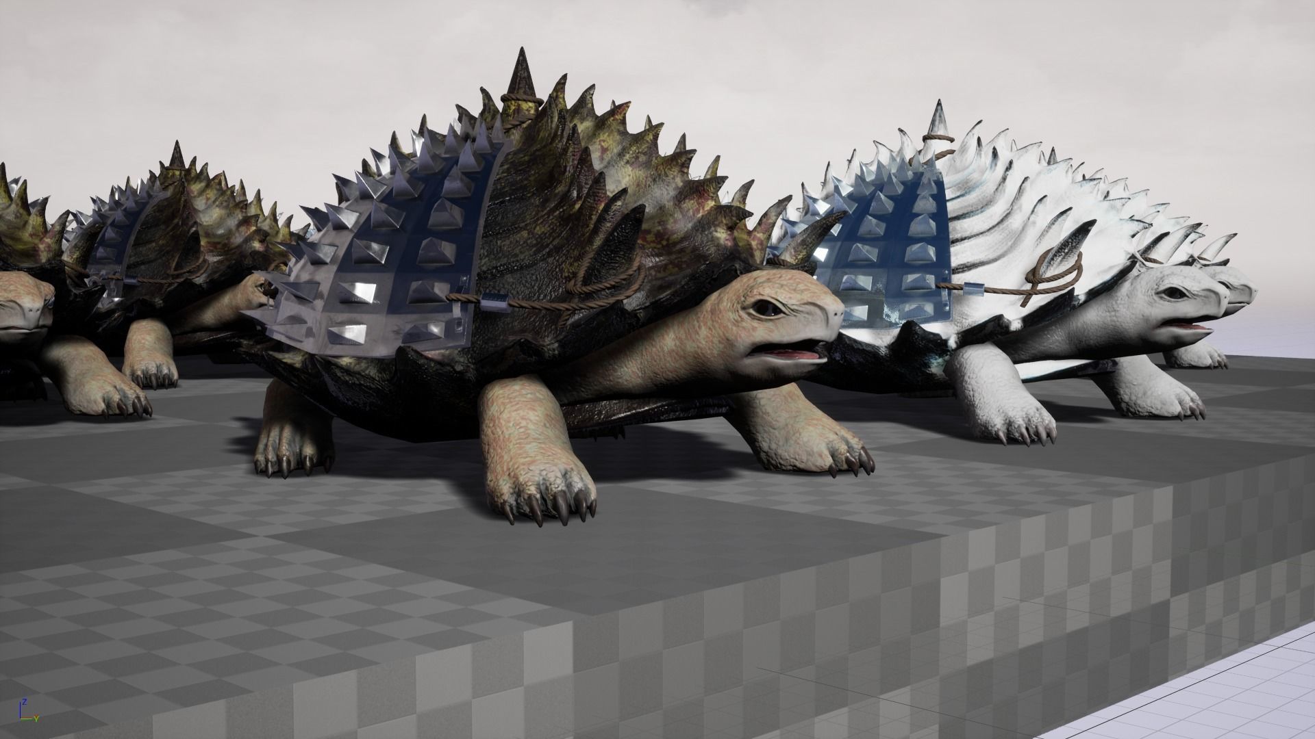 Stylized Armored tortoise - Tortashidze - Game Ready 3D model Low-poly 3D model_11