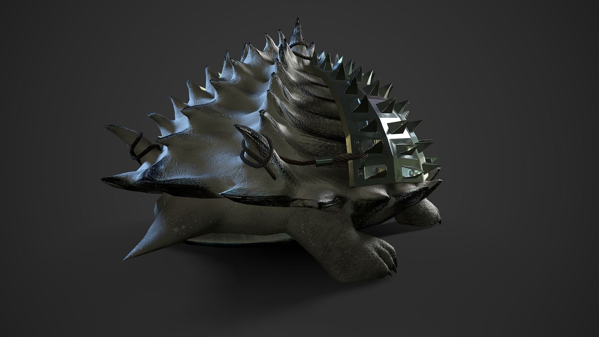 Stylized Armored tortoise - Tortashidze - Game Ready 3D model Low-poly 3D model_10