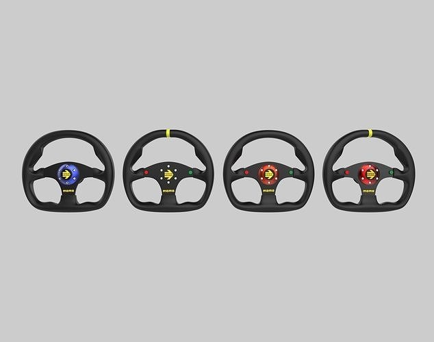 MOMO Steering Wheel with 4 Different Version 280mm   3D print model