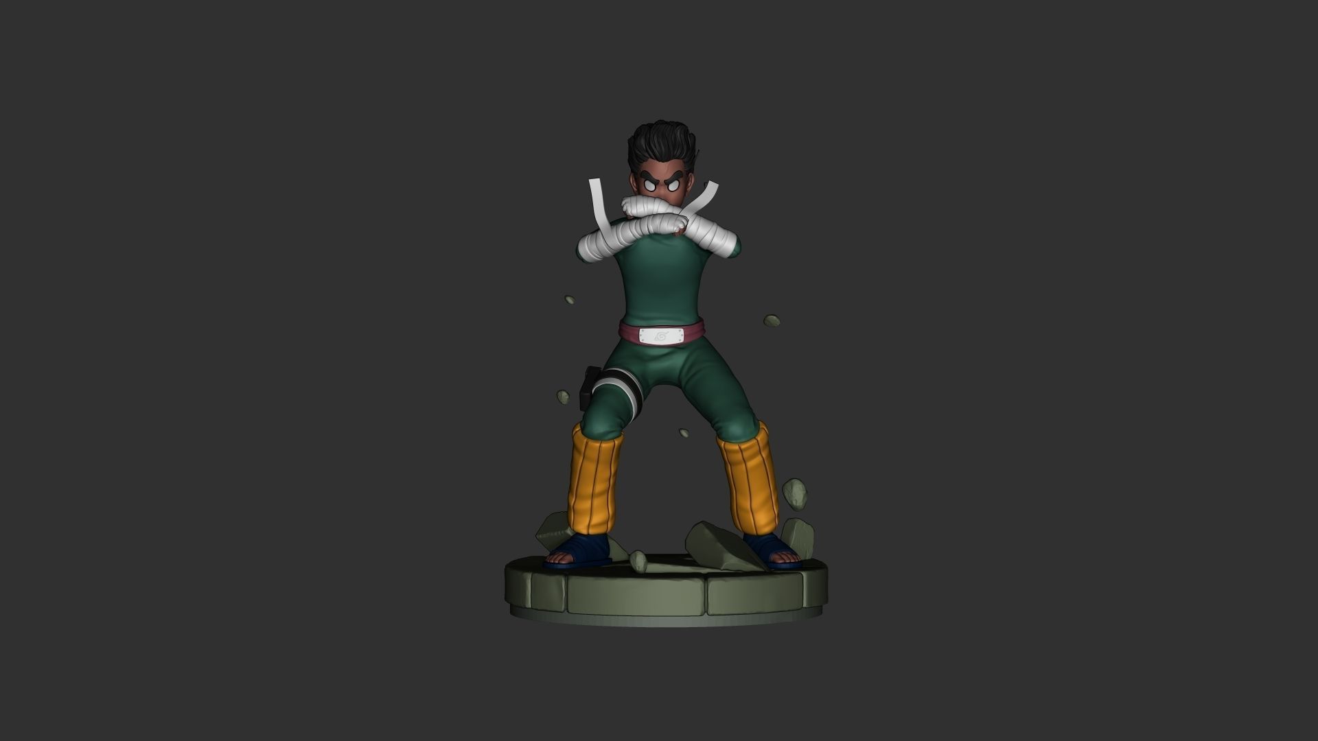 Rock Lee 3D print model_1