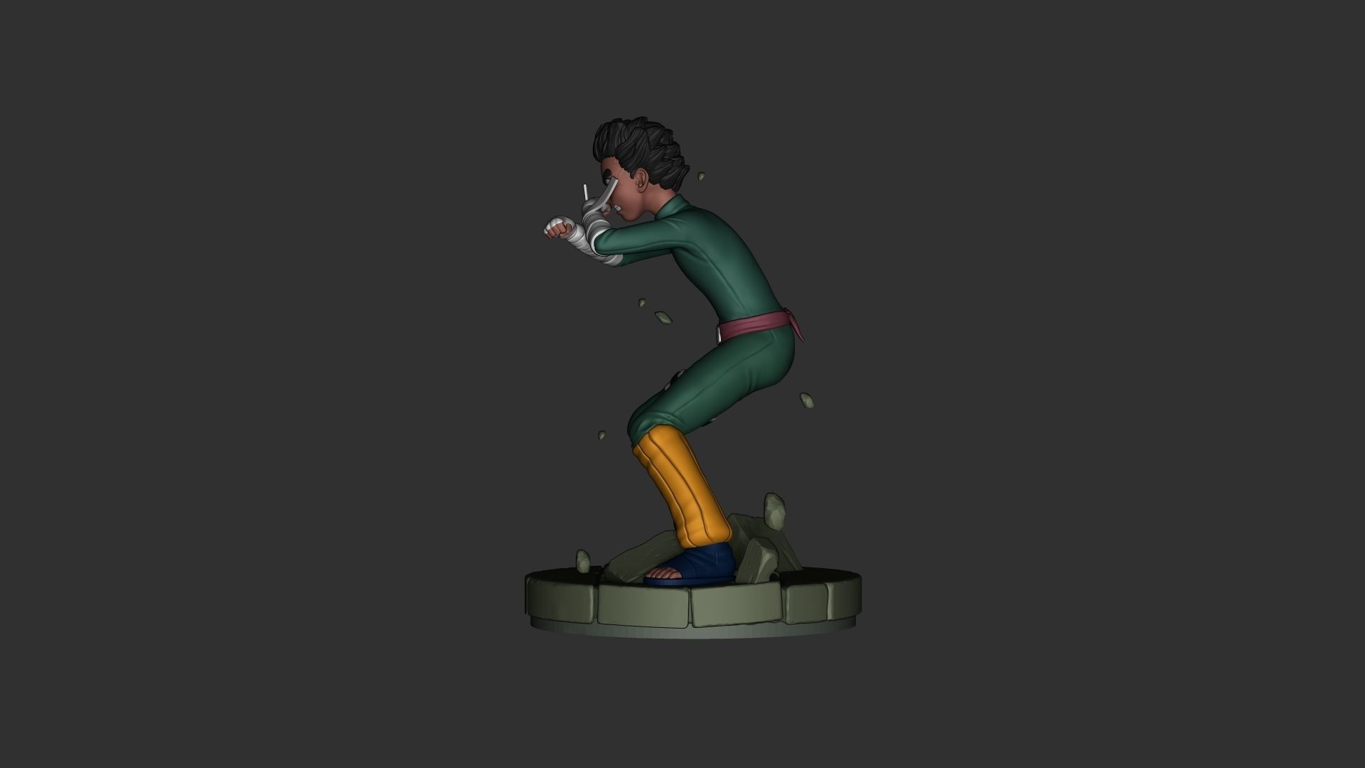 Rock Lee 3D print model_6