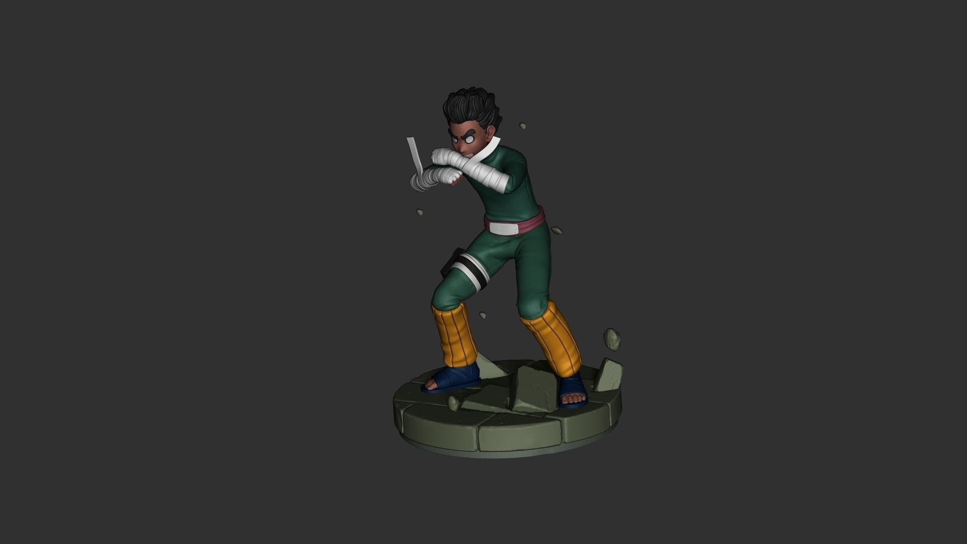 Rock Lee 3D print model_3