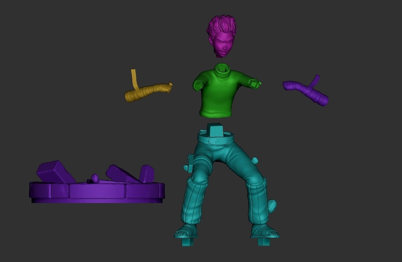 Rock Lee 3D print model_2