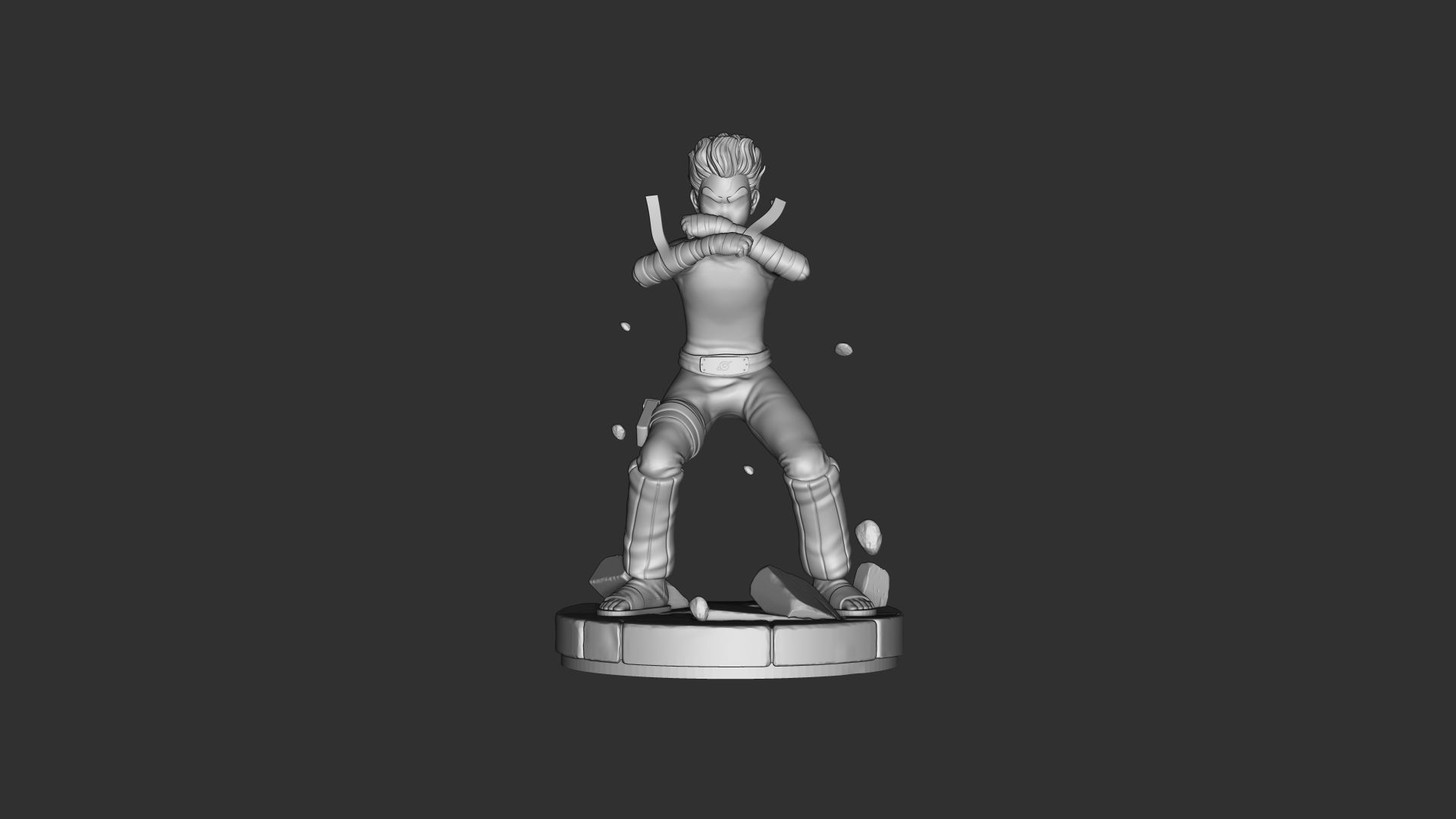 Rock Lee 3D print model_7