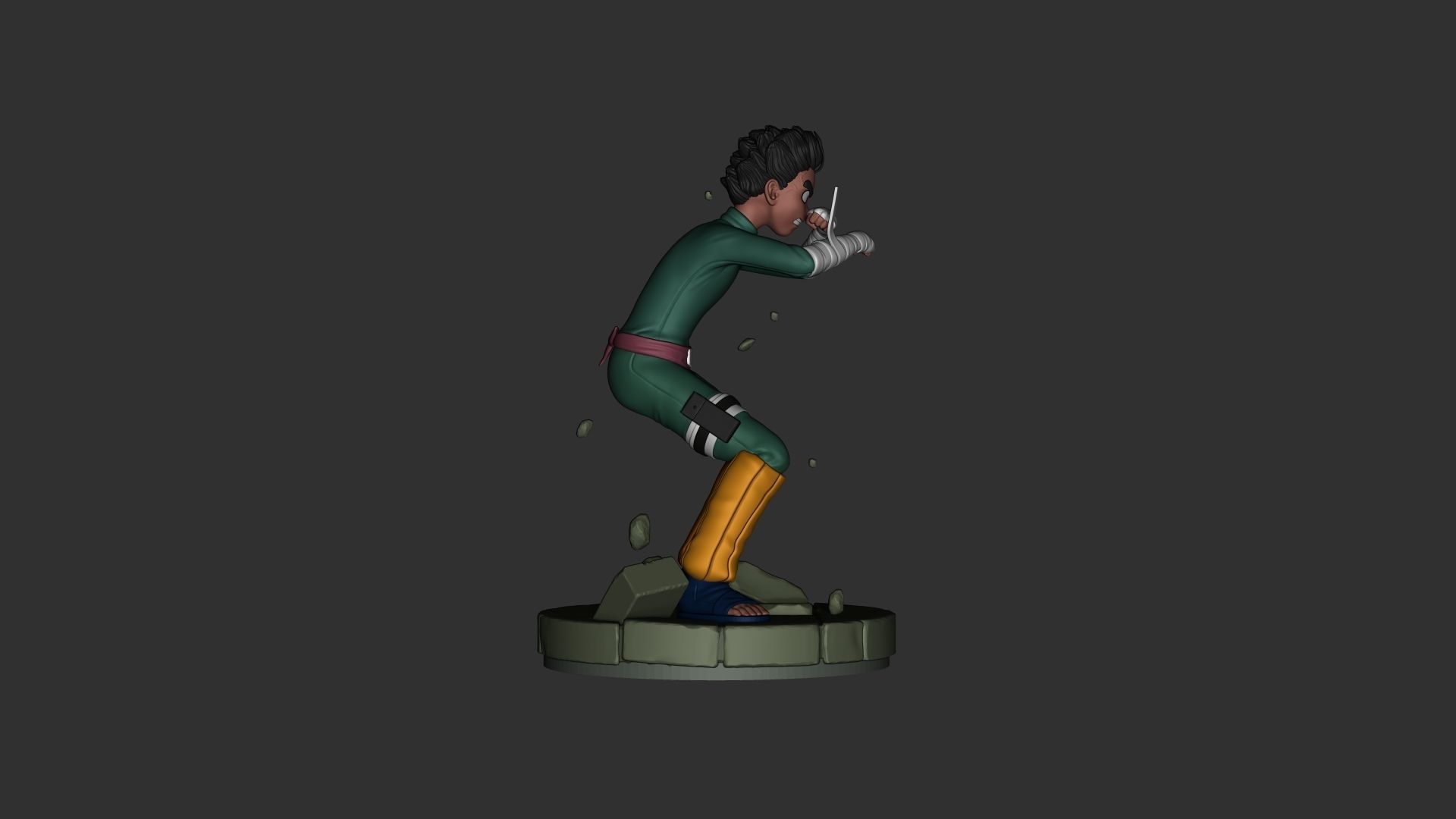 Rock Lee 3D print model_4