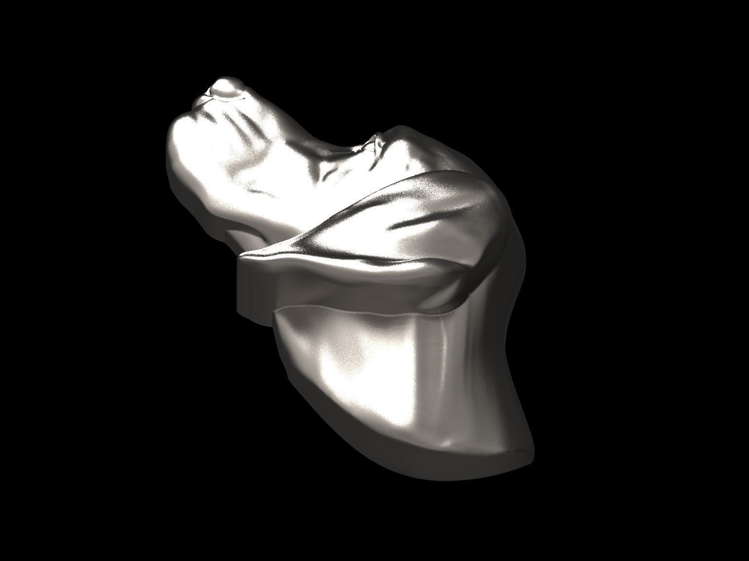 Pointer bas relief pendant 3D print model_12