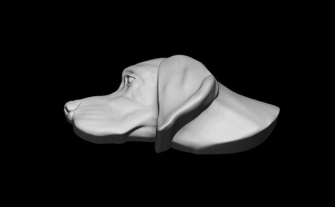 Pointer bas relief pendant 3D print model_24