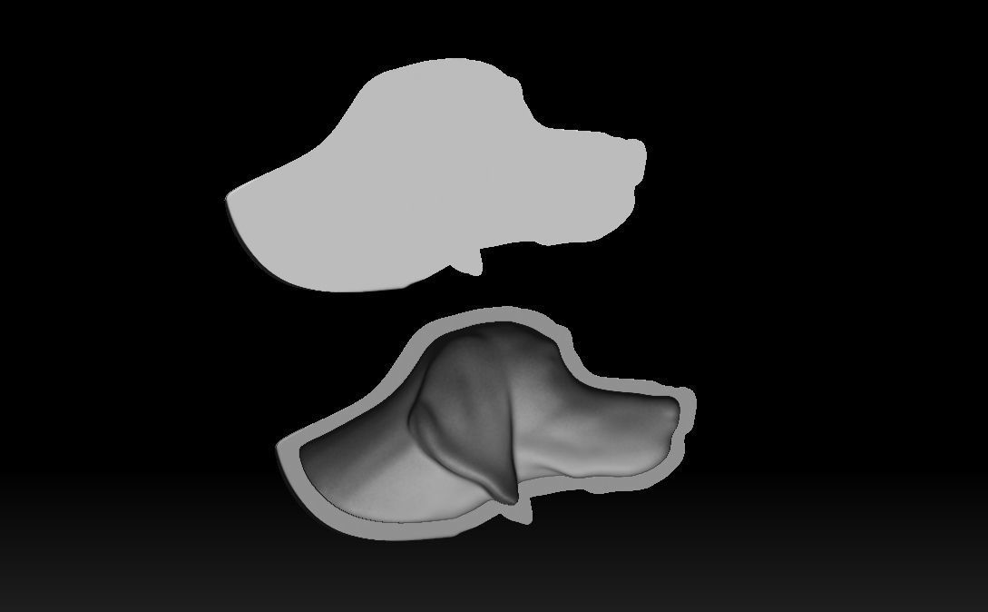 Pointer bas relief pendant 3D print model_28
