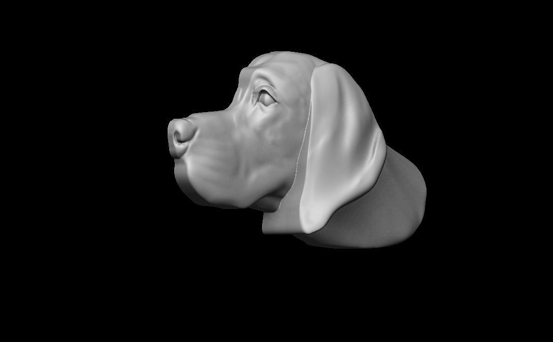 Pointer bas relief pendant 3D print model_25