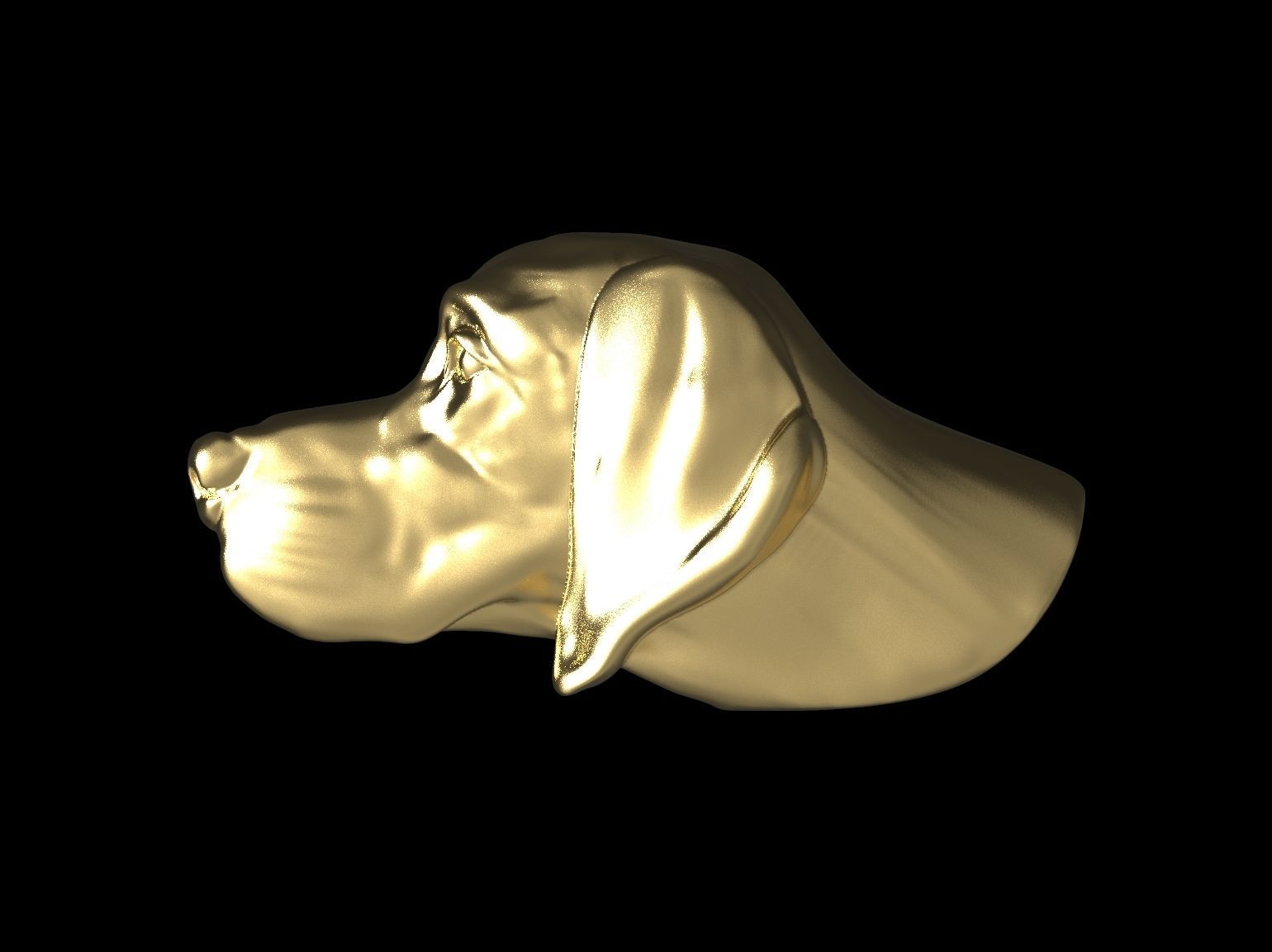 Pointer bas relief pendant 3D print model_35