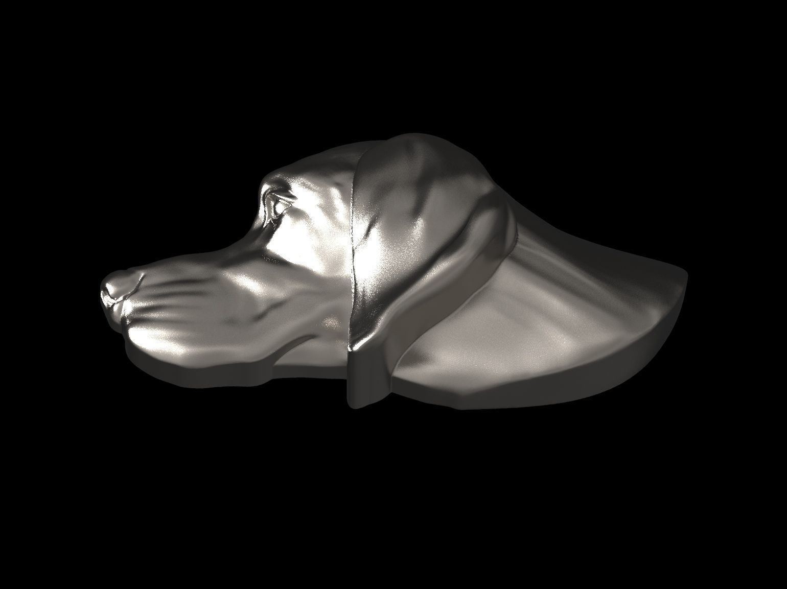 Pointer bas relief pendant 3D print model_32