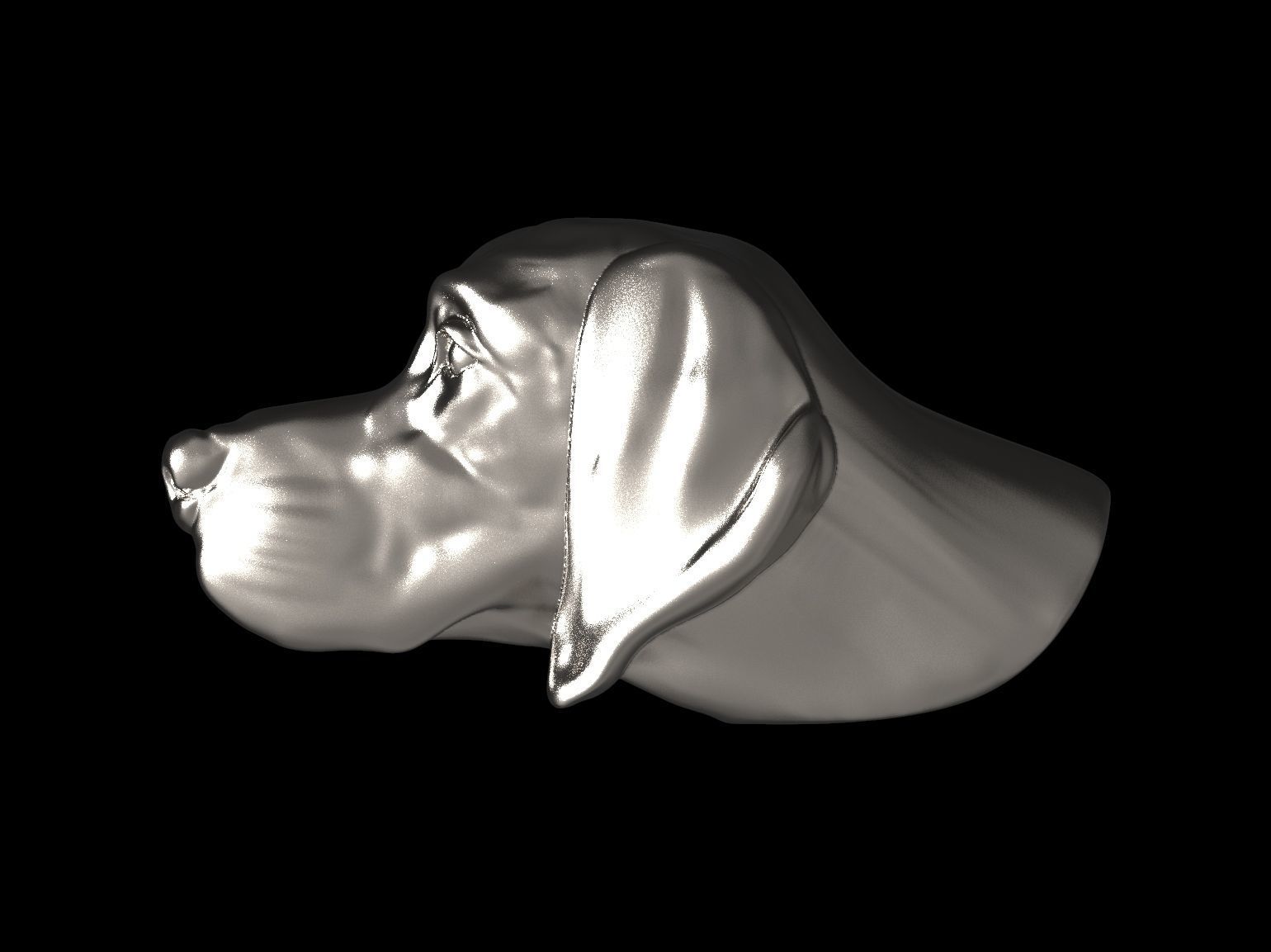 Pointer bas relief pendant 3D print model_2