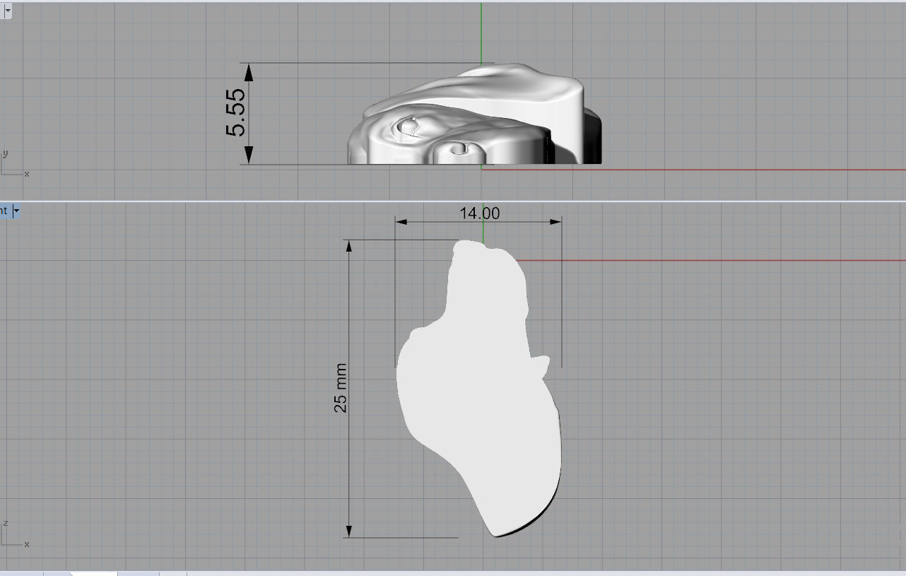 Pointer bas relief pendant 3D print model_6