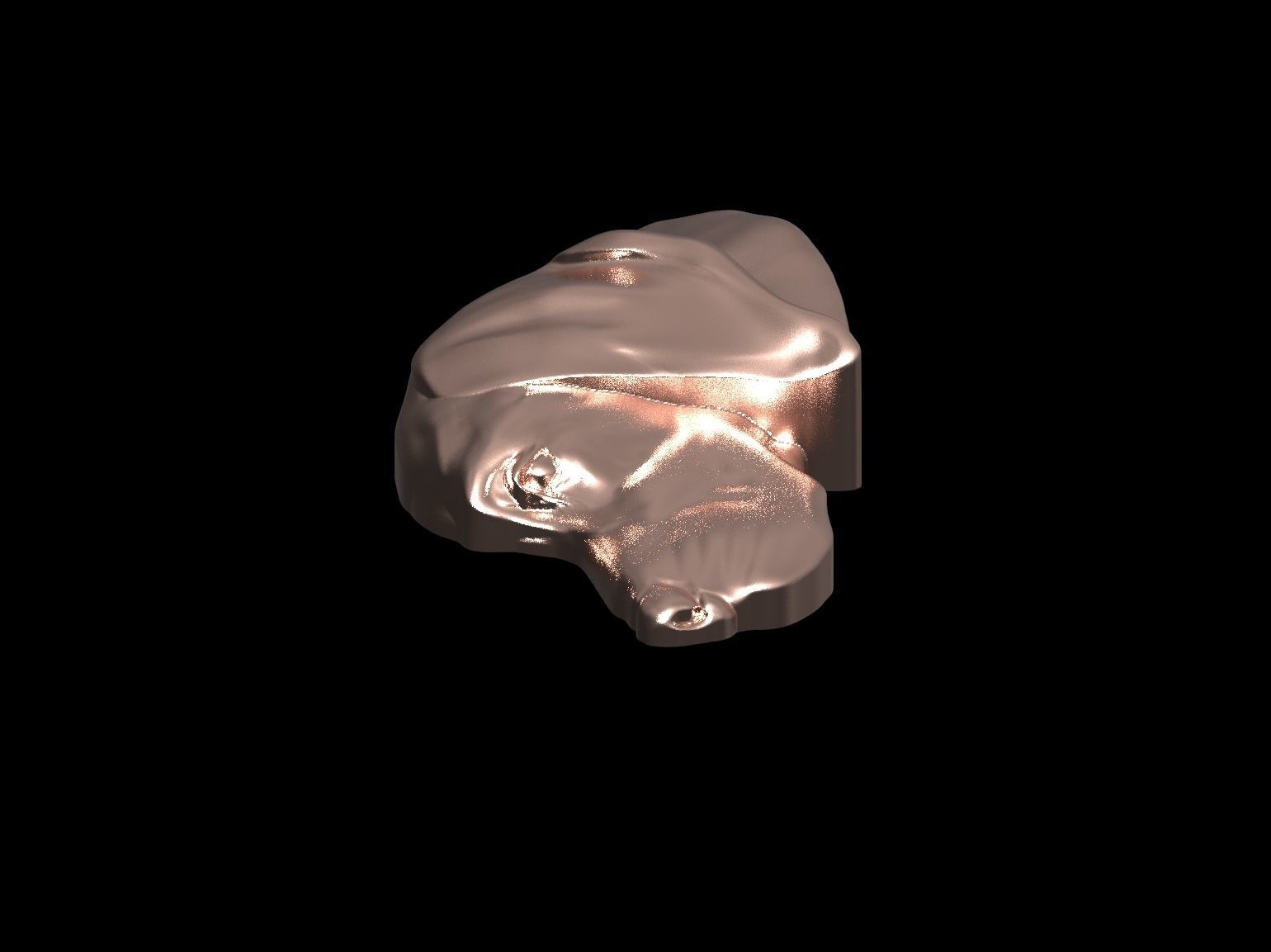 Pointer bas relief pendant 3D print model_38