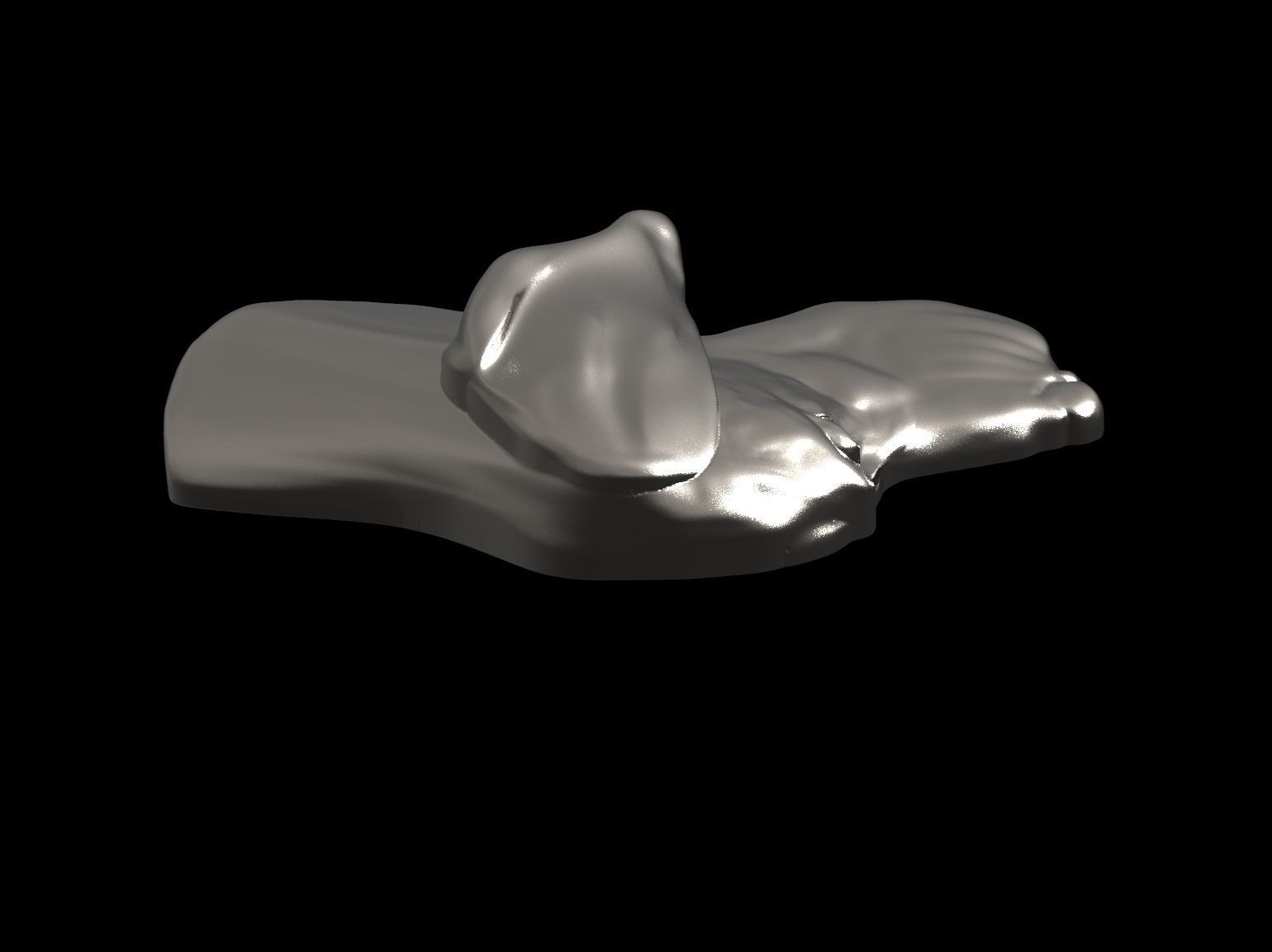 Pointer bas relief pendant 3D print model_34