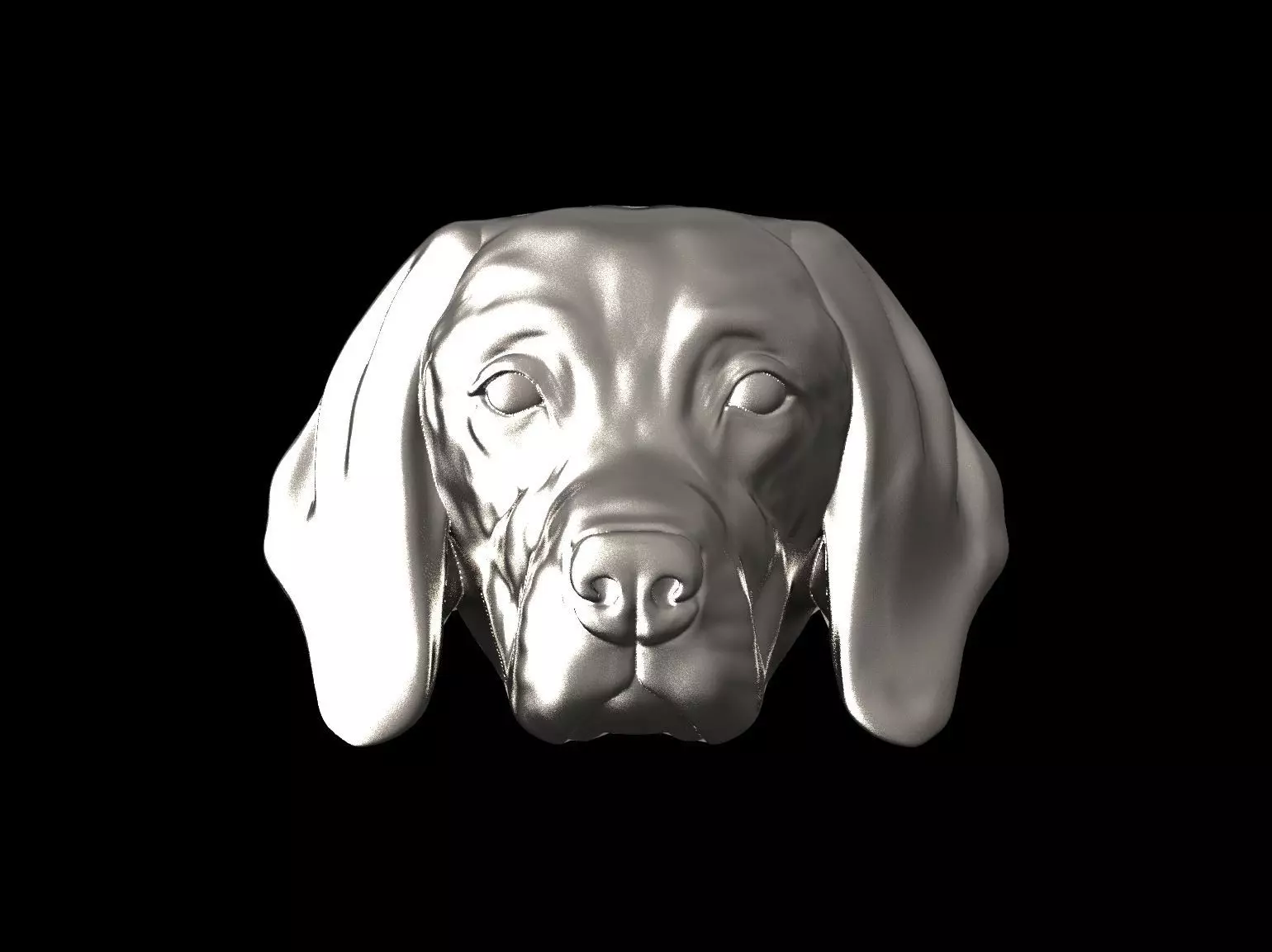 English Pointer bas relief for medaillon 3D print model
