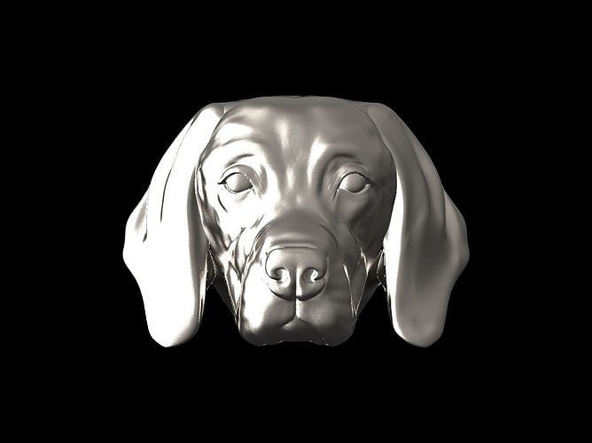 English Pointer bas relief for medaillon 3D print model