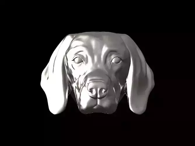 English Pointer bas relief for medaillon 3D print model