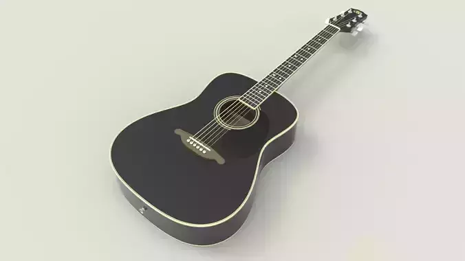 Acoustic guitar  SX  3D model