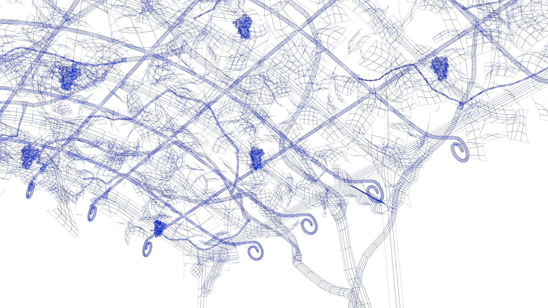 Vine pergola 3D model_7