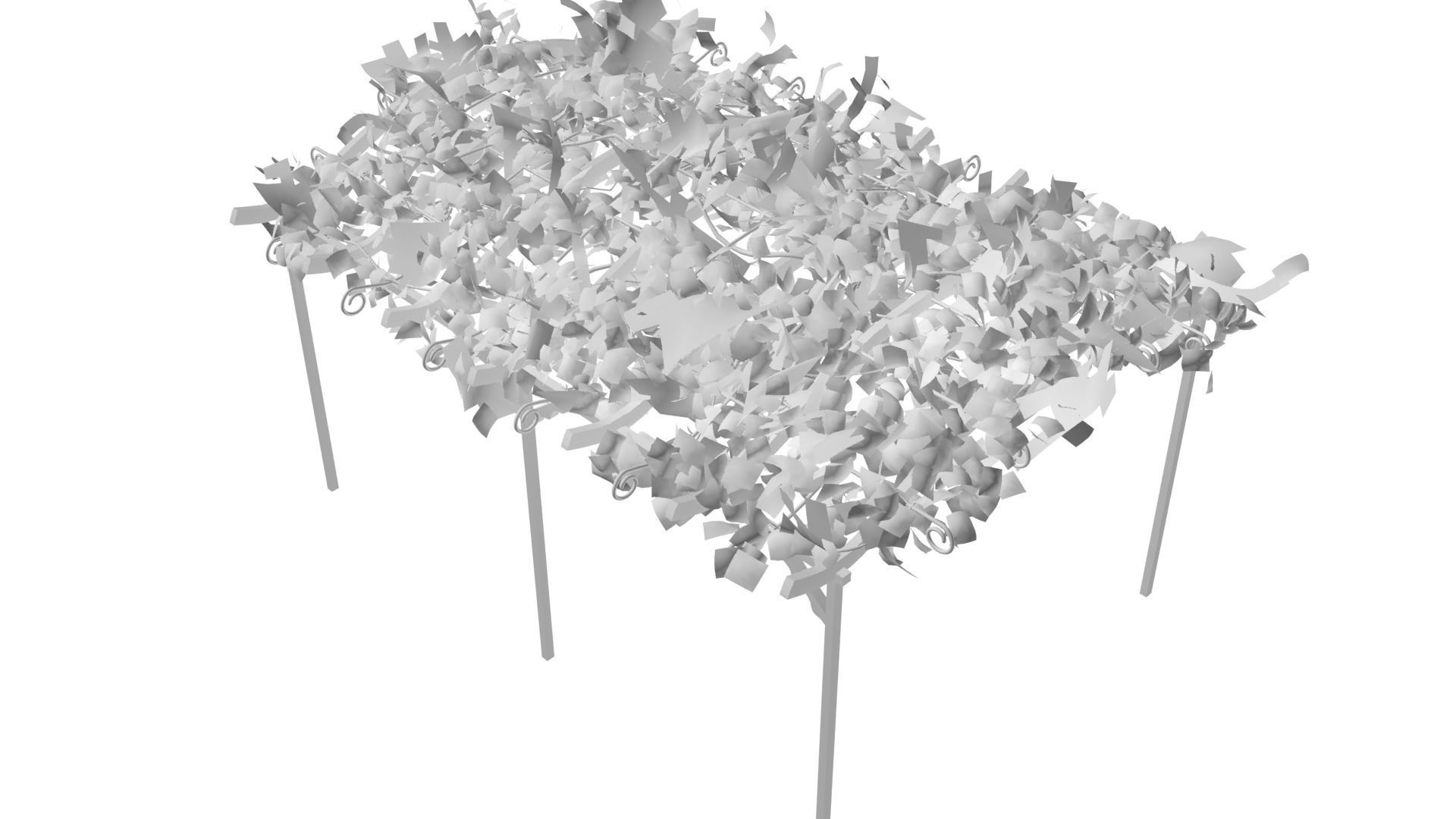 Vine pergola 3D model_2