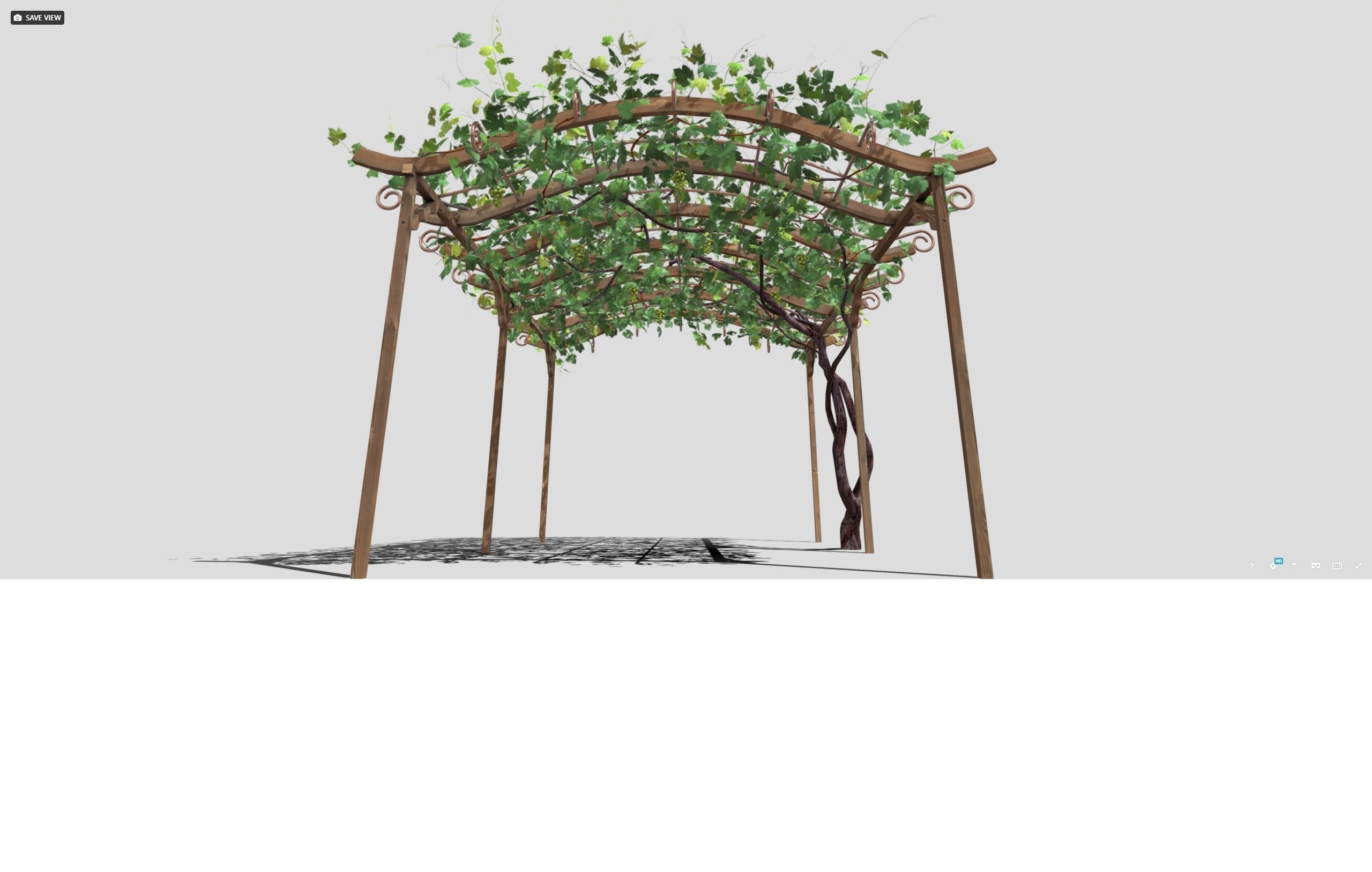 Vine pergola 3D model_11