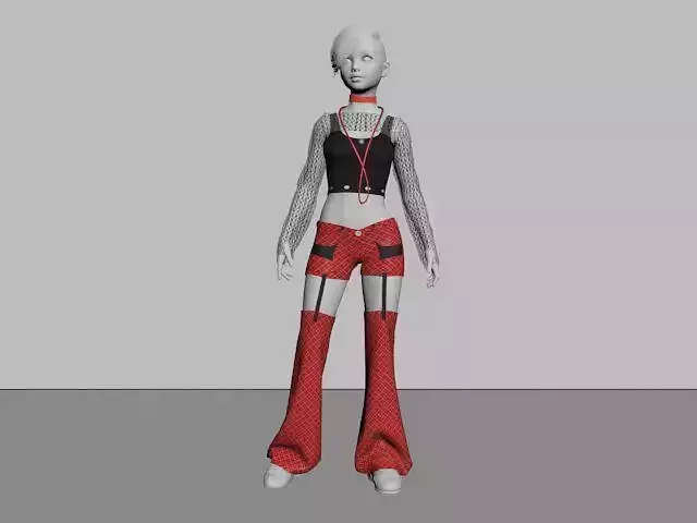 TeenGirl Punk Gothic Outfit