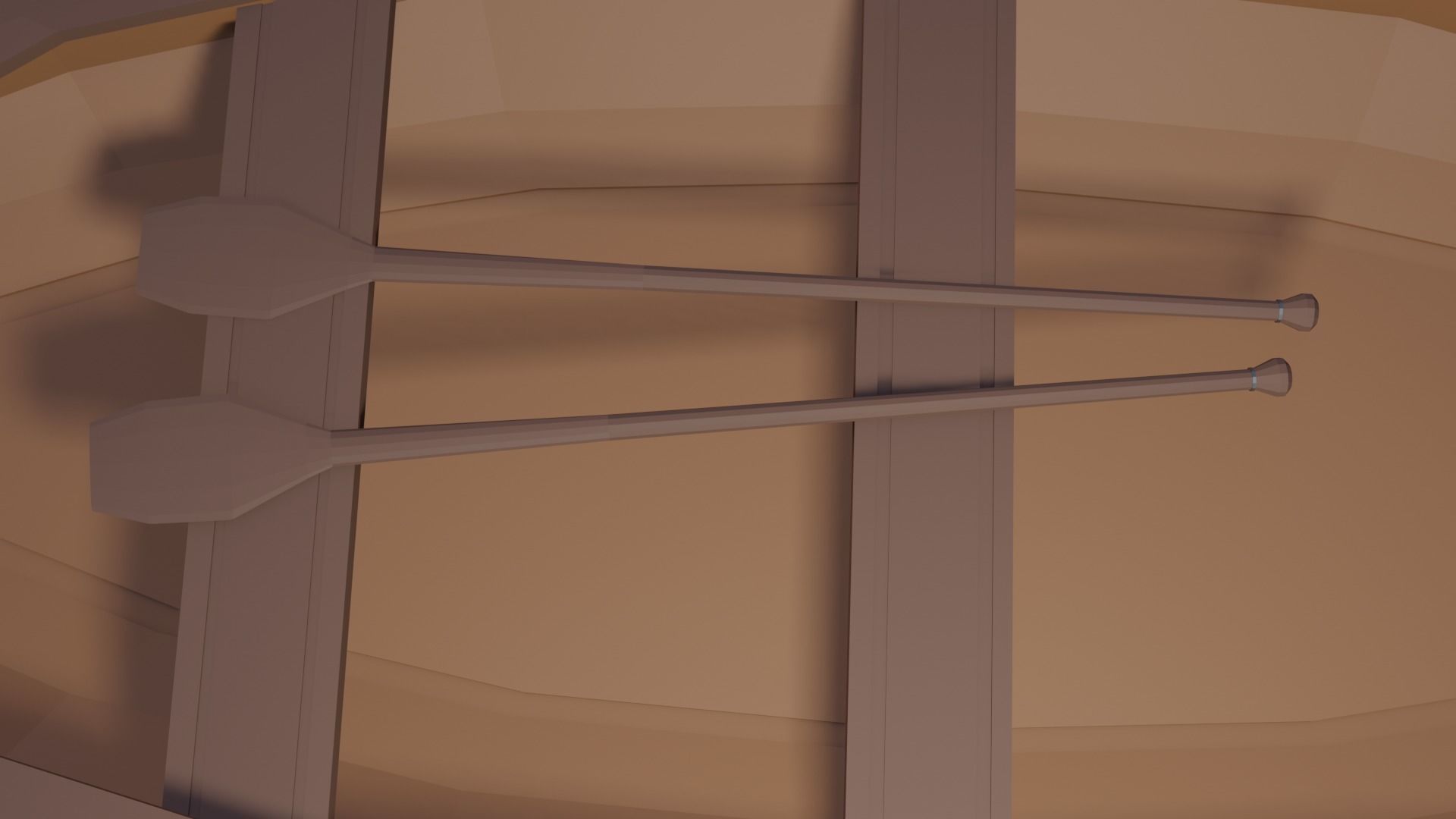 low-poly wooden boat Free low-poly 3D model_2