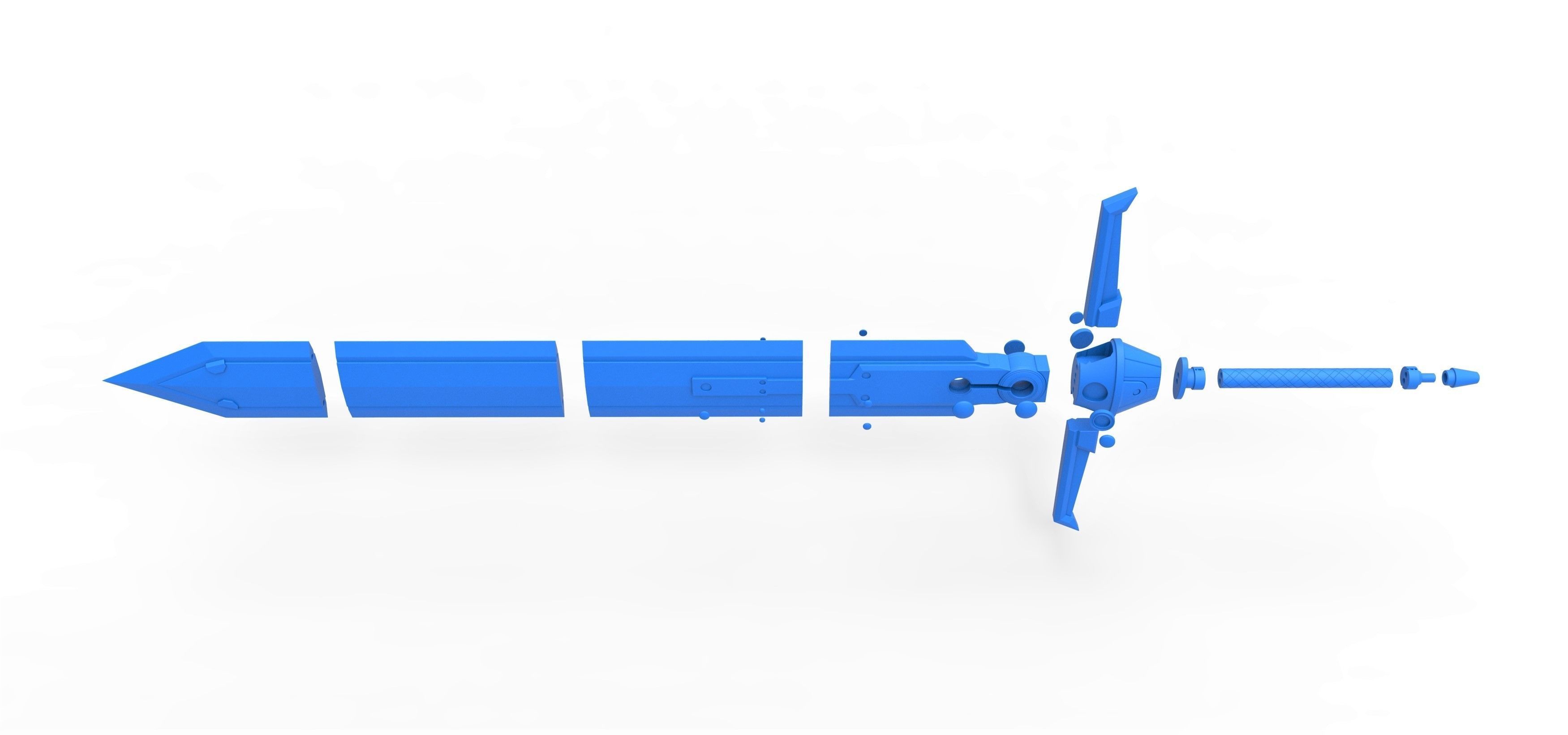 Mythril Saber from the game Final Fantasy 7 Remake 3D print model_20