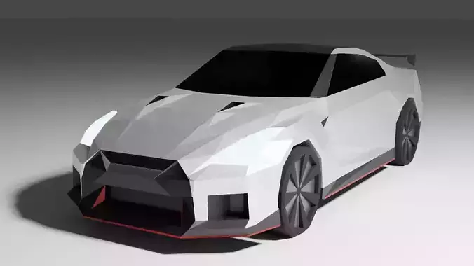 Low Poly Nissan GTR