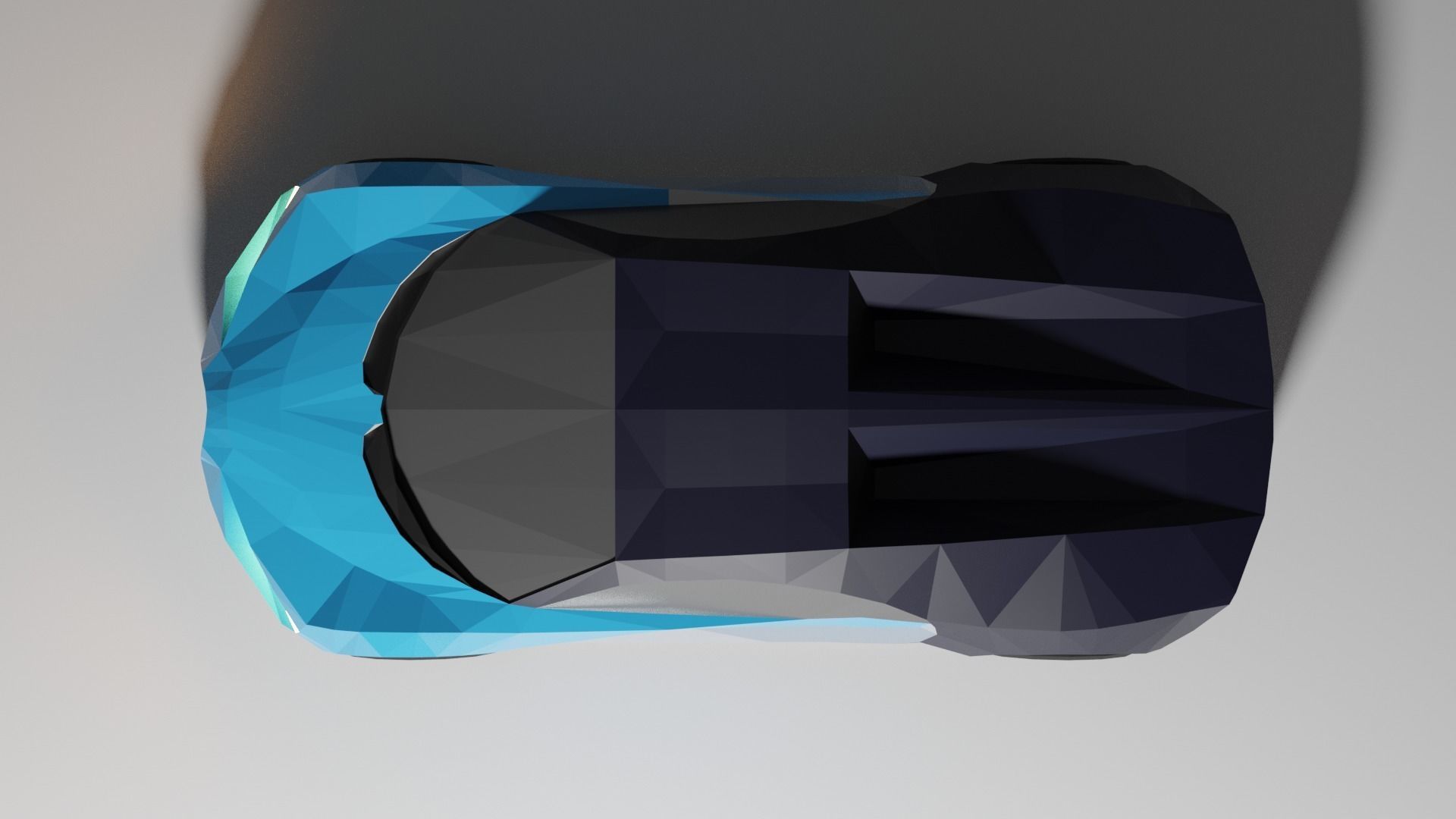 Low Poly Bugatti Chiron Low-poly 3D model_6