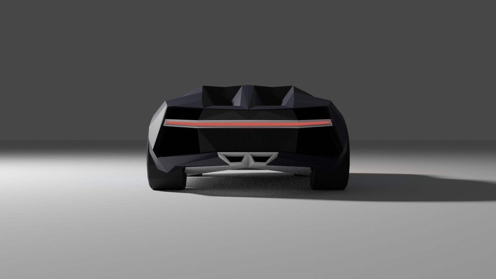 Low Poly Bugatti Chiron Low-poly 3D model_7
