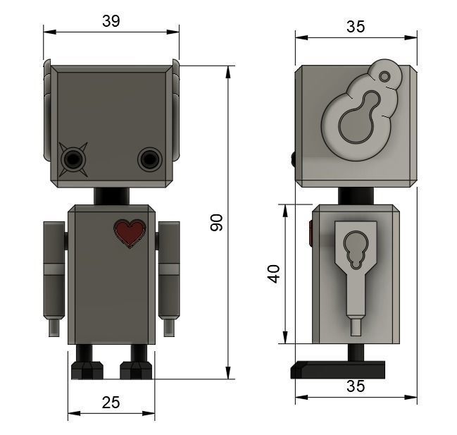 cute robot boy  3D print model_14