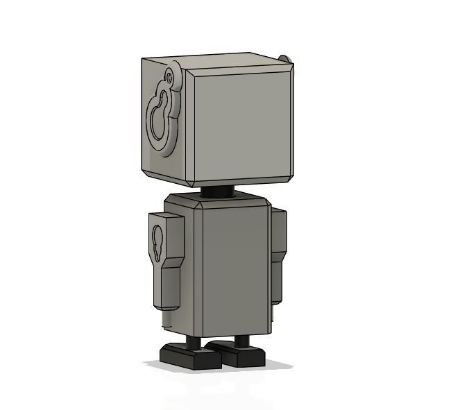 cute robot boy  3D print model_4