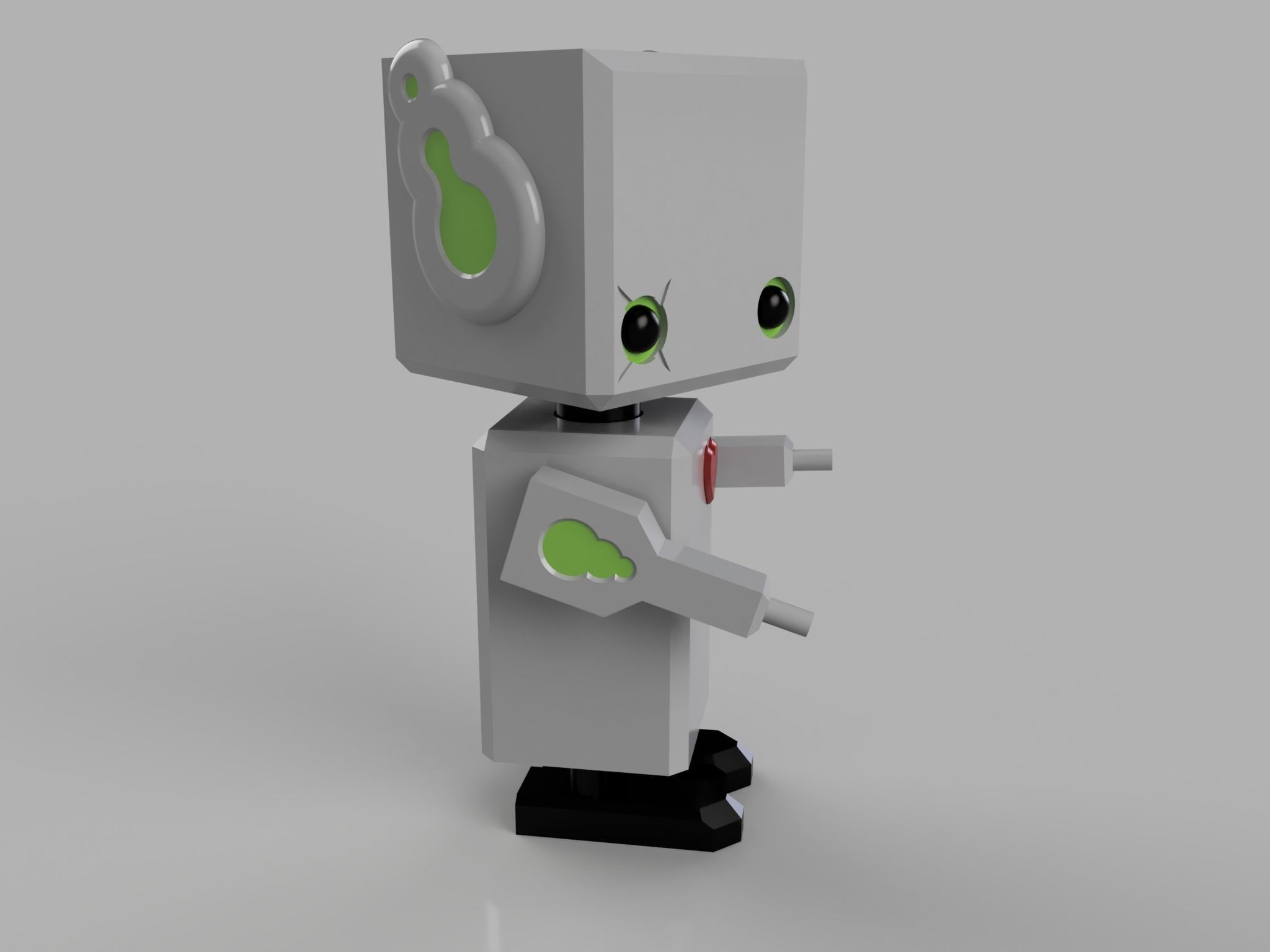 cute robot boy  3D print model_33