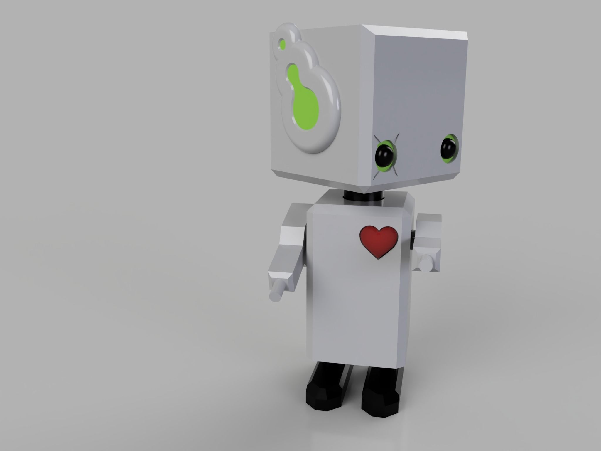 cute robot boy  3D print model_30