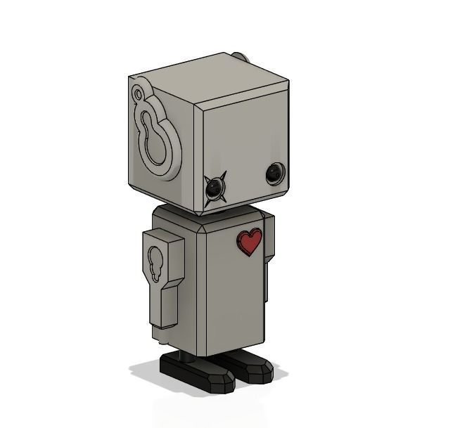 cute robot boy  3D print model_3