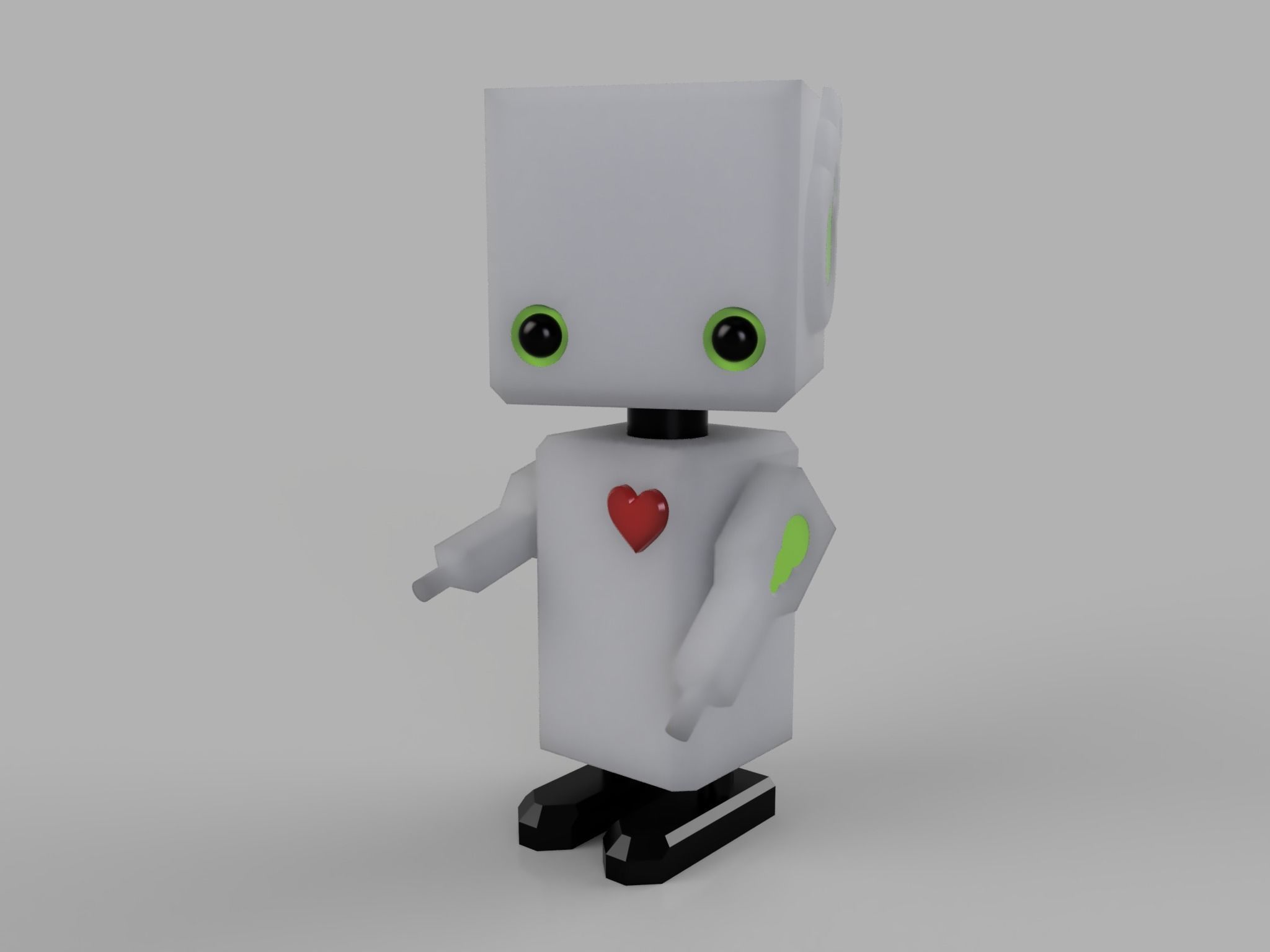 cute robot boy  3D print model_25