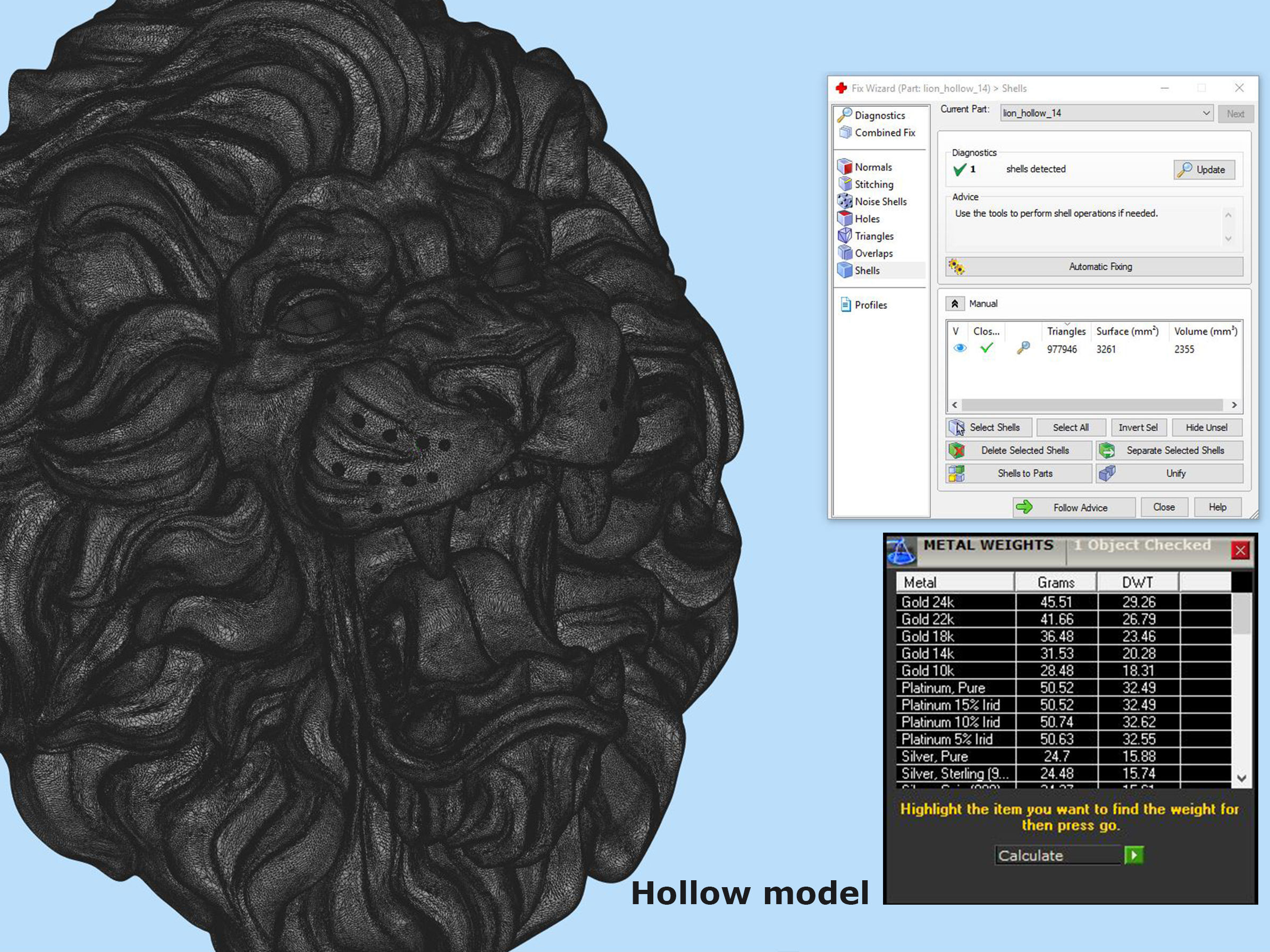 Roaring Lion Head V2 3D print model_10