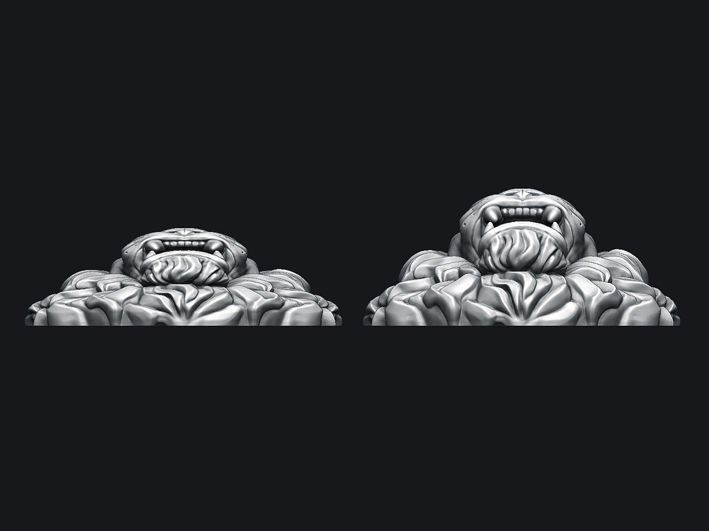 Roaring Lion Head V2 3D print model_6