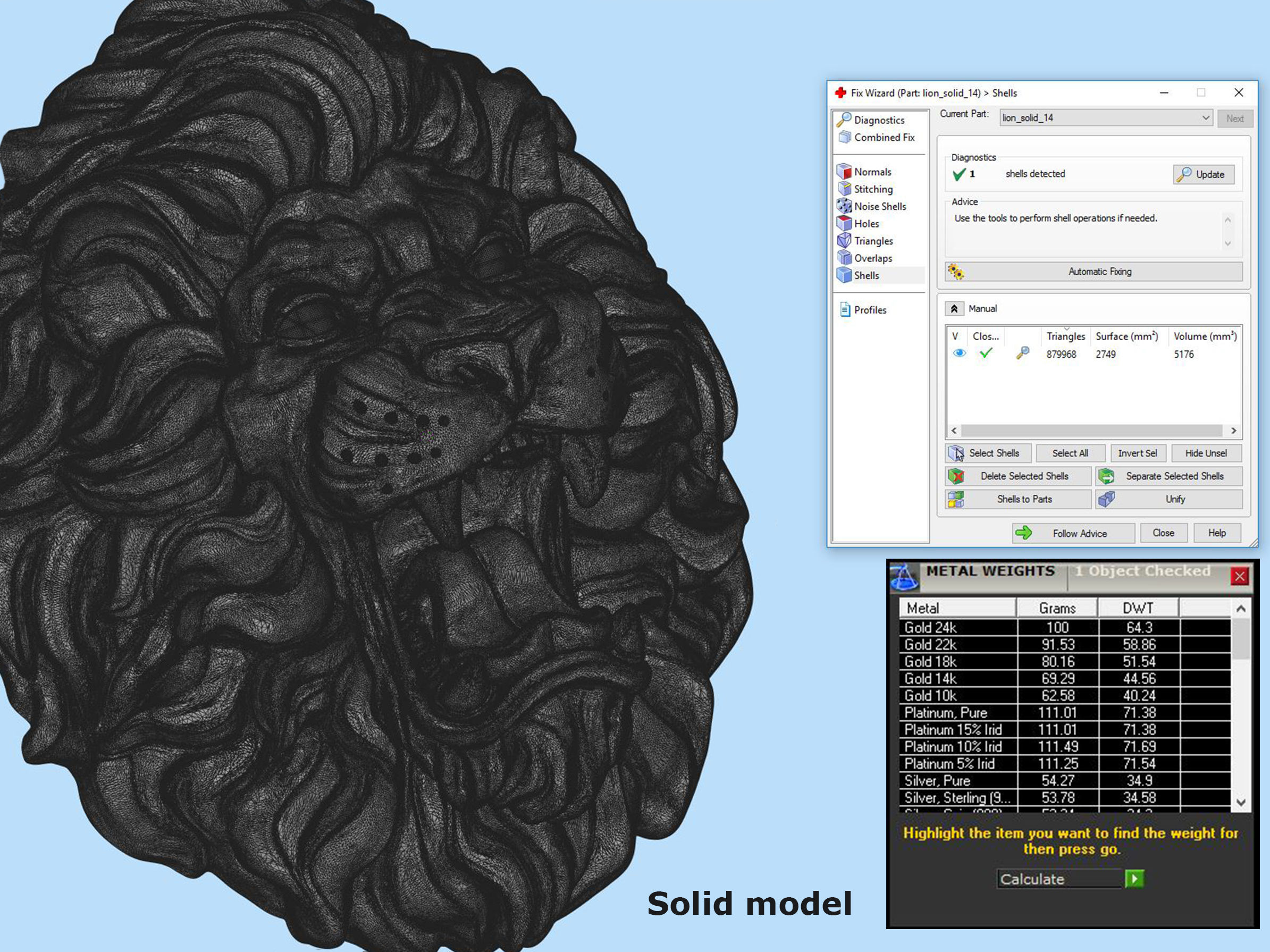 Roaring Lion Head V2 3D print model_12
